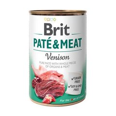 Brit Pate & Meat Dog Venison - Паштет з цілими шматочками оленини та куркою, 400 г