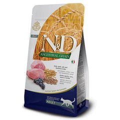 Farmina N&D Low Grain Cat Lamb & Blueberry Adult - Низькозерновий сухий корм для дорослих котів з ягням та чорницею, 10 кг