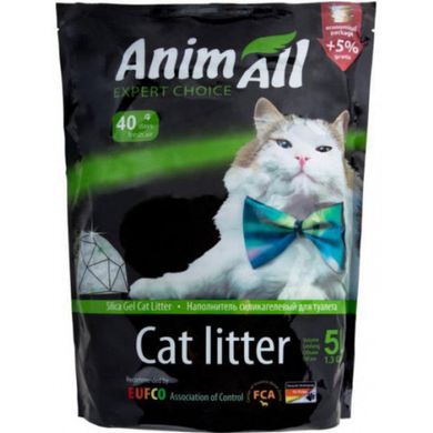 Animall Cat litter Green emerald Наполнитель силикагелевый Зеленый Изумруд для кошачьего туалета, 5 л (2,1 кг)