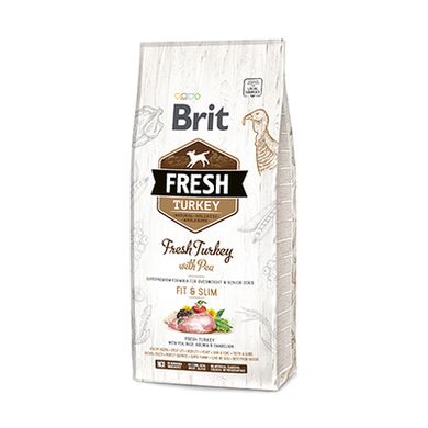 Brit Fresh Turkey with Pea Adult Fit & Slim - Сухой корм со свежей индейкой и горошком для взрослых собак с избыточным весом, 2,5 кг