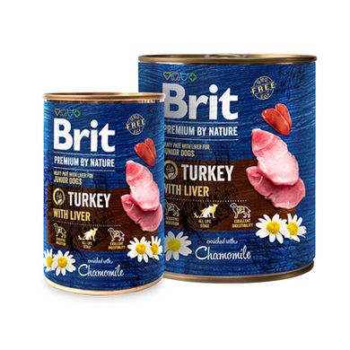 Brit Premium by Nature Turkey with Liver - М'ясний паштет з індички з печінкою індички для собак, 400 г