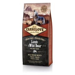 Carnilove Lamb & Wild Boar Adult Dog Повнораційний беззерновий корм з ягнятком та диким кабаном для дорослих собак усіх порід