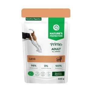 Nature's Protection Prime Sensitive Digestion Adult Dogs Lamb Влажный корм с ягненком для собак с чувствительным пищеварением, 500 г