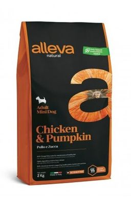 Alleva Natural Adult Chicken&Pumpkin Mini Повнораціонний корм з куркою та гарбузом для дорослих собак дрібних порід 2 кг