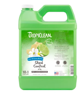 TropiClean Lime & Cocoa Butter Тропіклін Кондиціонер для зволоженою шкіри і зниження линьки для собак та котів, 3,8 л