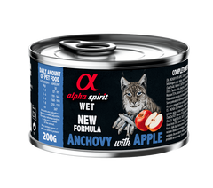 Alpha Spirit Anchovy with Red Apple Повнораціонний вологий корм з анчоусами та яблуками для котів