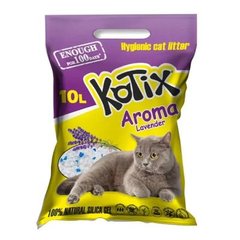 Kotix Lavender - Силікагелевий наповнювач для котячого туалету з ароматом лаванди, 10 л