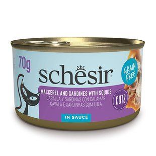 Schesir Grill Mackerel and Sardines with Squids Шезір Вологий корм макрель з сардиною в соусі для котів, 70 г