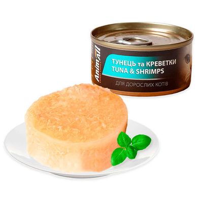 AnimAll Tuna & Shrimps Вологий корм для котів з тунцем та креветками, 85 г