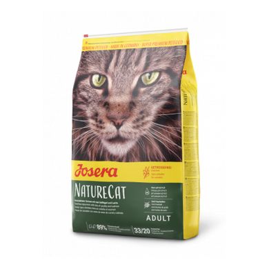 Josera NatureCat - Беззерновой сухой корм с мясом птицы и лососем для кошек, 400 г