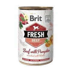 Brit Fresh Beef with Pumpkin - Консерви зі шматочками свіжої яловичини та гарбузом, 400 г