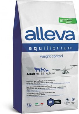 Alleva Equilibrium Weight Control Adult Mini/Medium Полнорационный корм для взрослых собак мелких и средних пород склонных к набору лишнего веса 2 кг