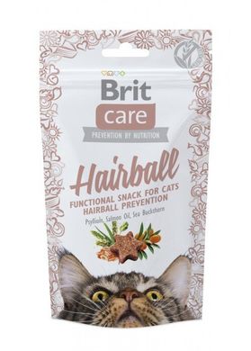 Brit Care Cat Snack Hairball Полумягкое беззерновое лакомство для профилактики образования шерстяных комков у котов