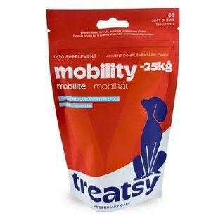 Treatsy Mobility-25kg Функциональное лакомство для поддержания здоровья суставов, хрящей и естественной подвижности собак до 25 кг, 180 г (60 шт.)
