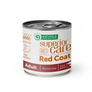 Nature's Protection Superior Care Red Coat Adult Soup Tuna & Salmon Суп с тунцом и лососем для собак с рыжей окраской, 140 мл