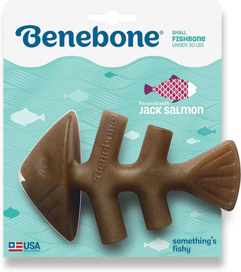 Benebone Fishbone Salmon - Жувальна іграшка зі смаком лосося, розмір S