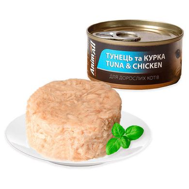 AnimAll Tuna & Chicken Вологий корм для кішок з тунцем та куркою, 85 г