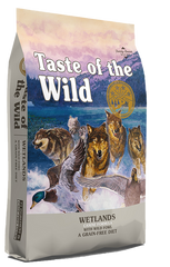 Taste of the Wild Wetlands Сухий беззерновий корм з качкою та перепелами для дорослих собак 5,6 кг