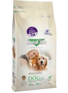 BonaCibo Adult Dog Small Breed Lamb & Rice Сухий корм з м'ясом ягняти та рисом для дорослих собак дрібних порід, 4 кг