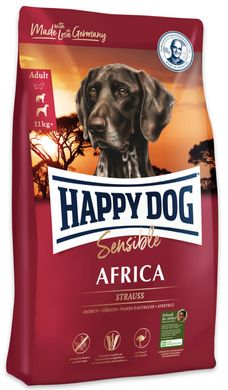 Happy Dog Sensible Africa - Сухой корм с мясом страуса для собак средних и крупных пород с чувствительным пищеварением, 12,5 кг.