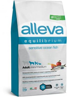 Alleva Equilibrium Sensitive Adult Ocean Fish Mini/Medium Полнорационный корм с океанической рыбой для взрослых собак малых и средних пород с чувствительным пищеварением 2 кг