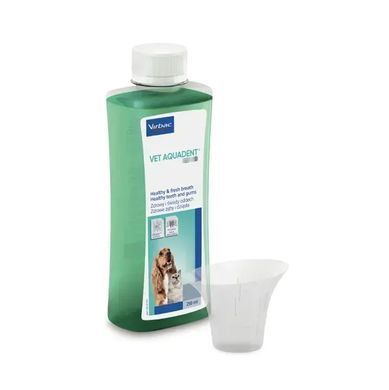 Virbac Vet Aquadent Раствор для свежего дыхания и ухода за полостью рта собак и кошек, 250 мл
