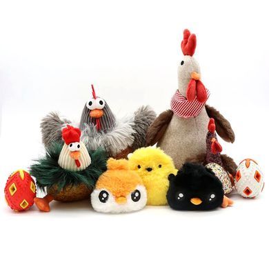 Croci Lola Мягкая плюшевая игрушка Курица Лола с пищалкой для собак, 25 см