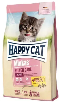 Happy Cat Minkas Kitten Care Gefl Сухой корм с птицей для котят от 4 недель до 6 месяцев, 500 г