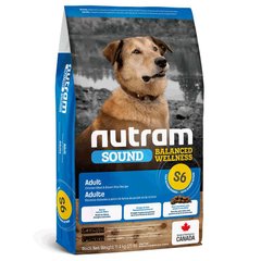 Nutram S6 Sound BW Холістик для дорослих собак з куркою та коричневим рисом, 20 кг