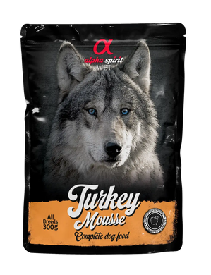 Alpha Spirit Turkey Mousse Влажный корм с индейкой для взрослых собак, 300 г