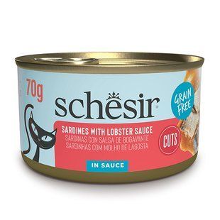 Schesir Grill Sardines with Lobster sauce Шезір Вологий корм сардина з лобстером в соусі для котів, 70 г