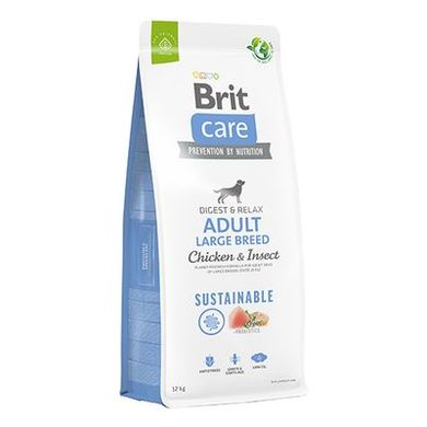 Brit Care Dog Sustainable Adult Large Breed - Cухий корм з куркою та комахами для дорослих собак великих порід, 1 кг