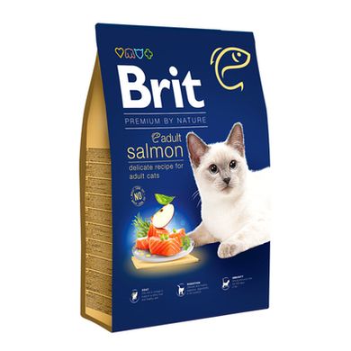 Brit Premium by Nature Cat Adult Salmon - Сухой корм с лососем для взрослых кошек, 300 г