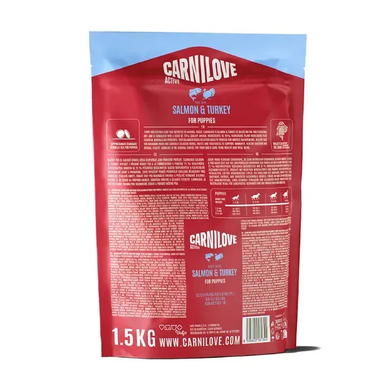 Carnilove Active Salmon & Turkey Puppy Сухий корм з лососем та індичкою для цуценят, 1,5 кг