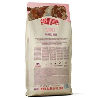 Carnilove True Fresh Turkey Сухий корм з індичкою для cобак, 12 кг