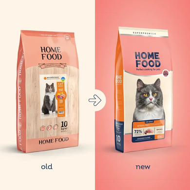 Home Food Cat Adult "Chicken & Liver" For Sterilised/Neutered Demanding Cats - Сухой корм с курицей и печенью для требовательных стерилизованных/кастрированных взрослых кошек, 10 кг