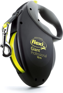 Flexi Giant Professional - рулетка-поводок для собак с лентой (10м/50кг), черный