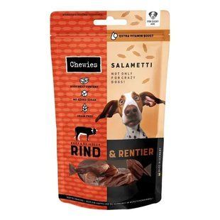 Chewies Salametti Натуральні м&rsquo;ясні ласощі з яловичиною та північним оленем для собак, 60 г