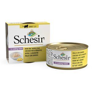 Schesir Chicken Pineapple Шезір Вологий корм курка з ананасом для котів, 75 г