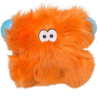 West Paw Rowdies Fergus Orange Fur Фергус пушистый Игрушка-пищалка для собак, оранжевая, 16 см