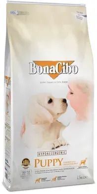 BonaCibo Puppy Chicken & Rice with Anchovy Сухий корм з м'ясом курки, анчоусами і рисом для цуценят, 15 кг