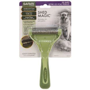 Safari Shed Magic Сафари Дешеддер для середньої та довгої шерсті собак, що линяють, розмір L, 6,5 см