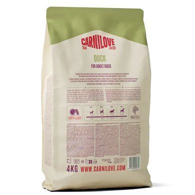 Carnilove True Fresh Duck Сухий корм з качкою для cобак, 4 кг