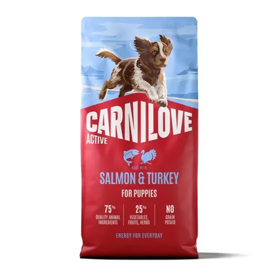 Carnilove Active Salmon & Turkey Puppy Сухий корм з лососем та індичкою для цуценят, 12 кг