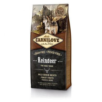 Carnilove Reindeer Adult Dog Повнораційний сухий беззерновий корм з м'ясом північного оленя для дорослих собак усіх порід