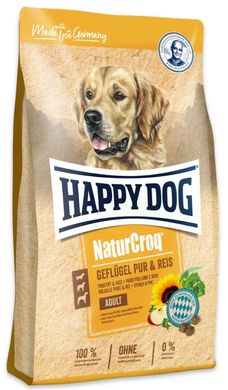 Happy Dog NaturCroq Geflugel Pur&Reis - Сухой корм с птицей и рисом для взрослых собак с чувствительным пищеварением, 4 кг