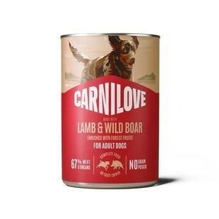 Carnilove Lamb & Wild Boar Влажный корм с ягненком и диким кабаном для собак, 400 г