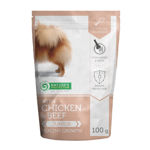 Nature's Protection Healthy Growth Junior Dog Вологий корм  з куркою і яловичиною для собак малих порід, для юніорів, 100 г