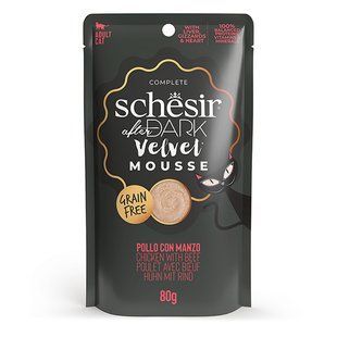 Schesir After Dark Chicken With Beef Шезір Вологий корм - мус курка з яловичиною для котів, 80 г