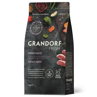 Grandorf Fresh Duck & Sweet Potato Adult Dog Mini Сухий корм з качкою та бататом для дорослих собак малих порід, 1 кг